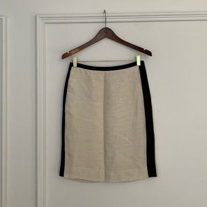 J. Crew silk and linen pencil skirt